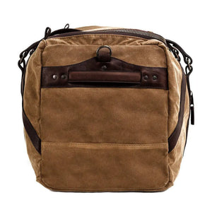 Campaign Waxed Canvas X-Large Duffle Bag by Mission Mercantile Leather Goods, handmade leather goods detail photo 4