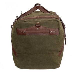 Campaign Waxed Canvas X-Large Duffle Bag by Mission Mercantile Leather Goods, handmade leather goods detail photo 12