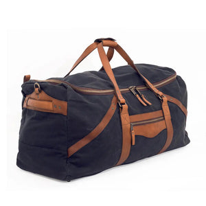 Campaign Waxed Canvas X-Large Duffle Bag by Mission Mercantile Leather Goods, handmade leather goods detail photo 26
