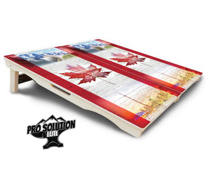 Canadian Mountain Scene Cornhole Boards - Pro Solution Elite Series by Cornhole Solutions, custom cornhole board detail photo 5