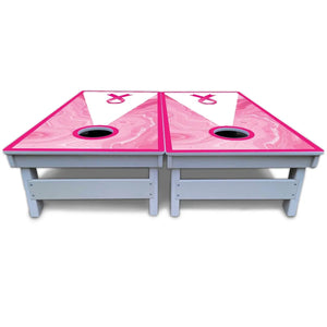 Cancer Awareness Cornhole Boards - All Weather Series by Cornhole Solutions, custom cornhole board detail photo 5