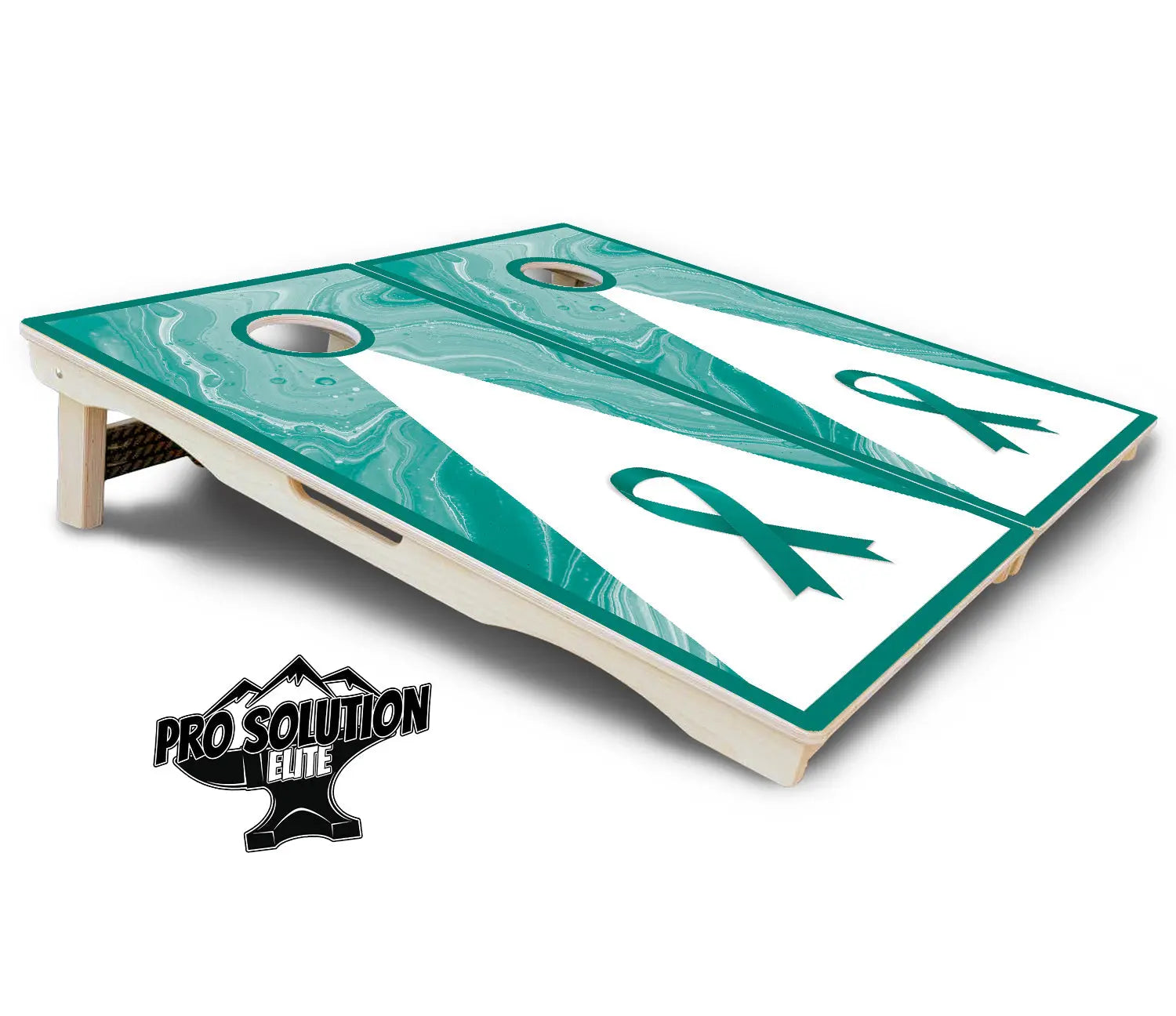 Cancer Awareness Cornhole Boards - Pro Solution Elite Series by Cornhole Solutions, custom cornhole board detail photo 11