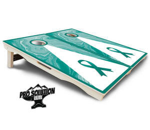 Cancer Awareness Cornhole Boards - Pro Solution Elite Series by Cornhole Solutions, custom cornhole board detail photo 11