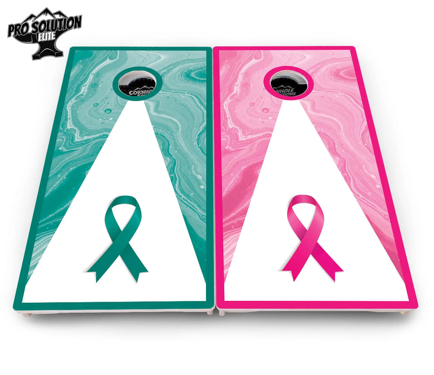 Cancer Awareness Cornhole Boards - Pro Solution Elite Series by Cornhole Solutions, custom cornhole board detail photo 13