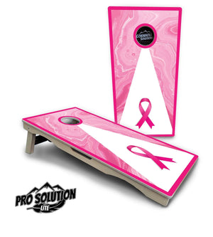 Cancer Awareness Cornhole Boards - Pro Solution Lite Series by Cornhole Solutions, custom cornhole board detail photo 2