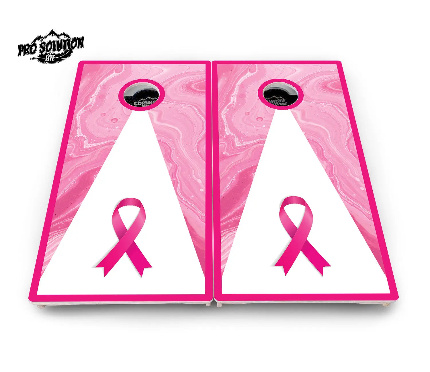 Cancer Awareness Cornhole Boards - Pro Solution Lite Series by Cornhole Solutions, custom cornhole board detail photo 4