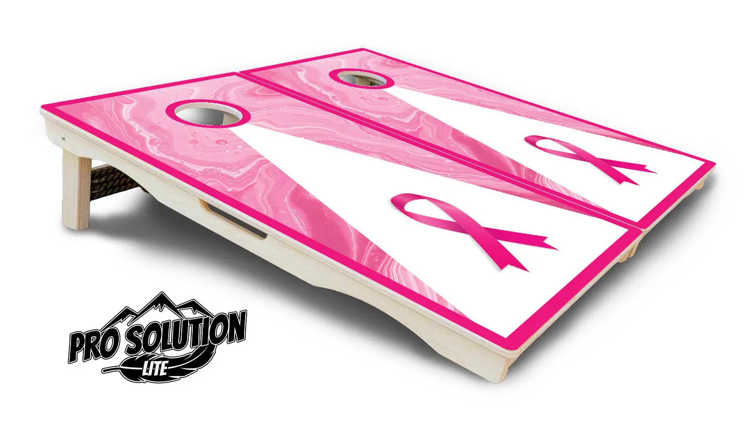 Cancer Awareness Cornhole Boards - Pro Solution Lite Series by Cornhole Solutions, custom cornhole board detail photo 5