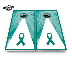 Cancer Awareness Cornhole Boards - Pro Solution Lite Series by Cornhole Solutions, custom cornhole board detail photo 9