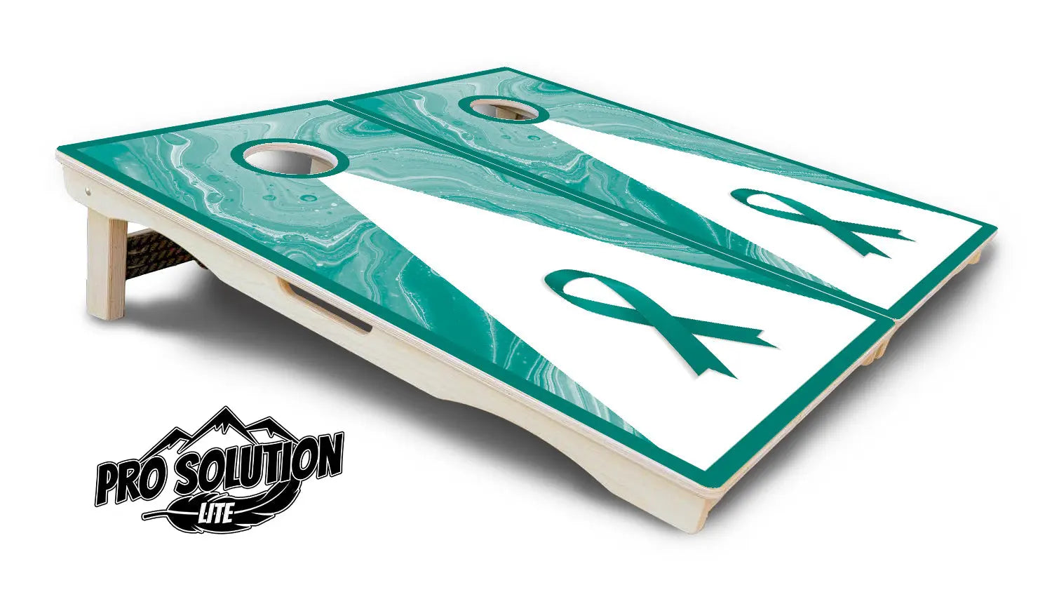 Cancer Awareness Cornhole Boards - Pro Solution Lite Series by Cornhole Solutions, custom cornhole board detail photo 10