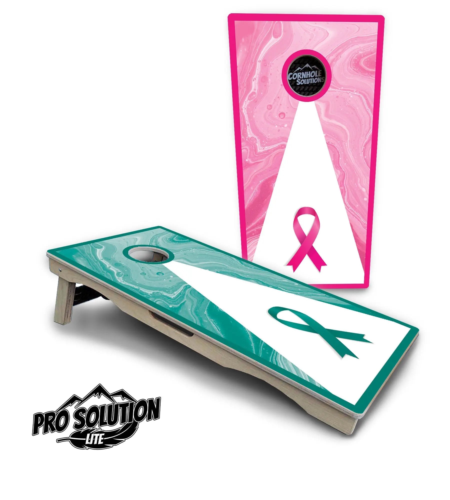 Cancer Awareness Cornhole Boards - Pro Solution Lite Series by Cornhole Solutions, custom cornhole board detail photo 11