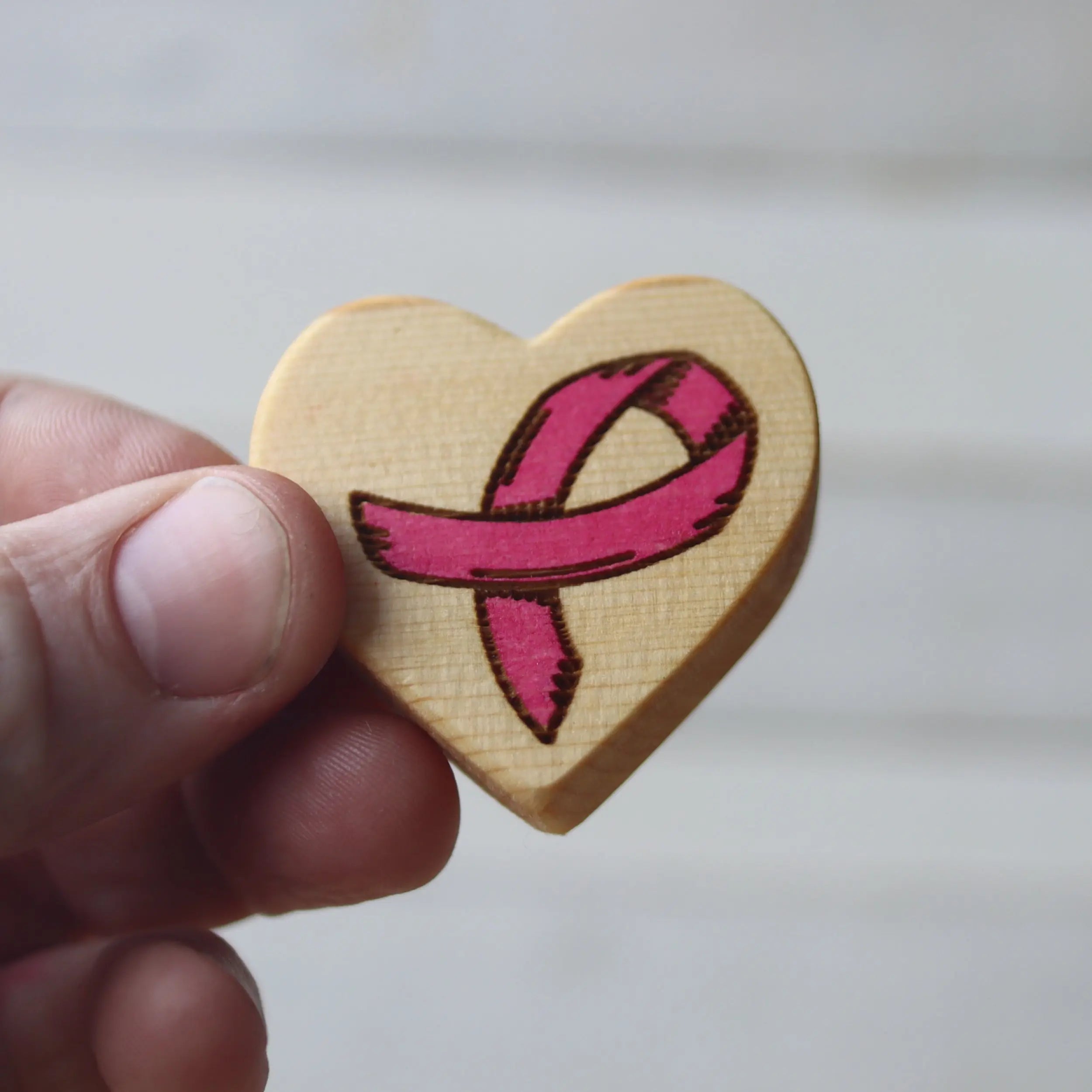 Cancer Awareness Hearts by Dennehey Design Co., Southern home decor detail photo 2
