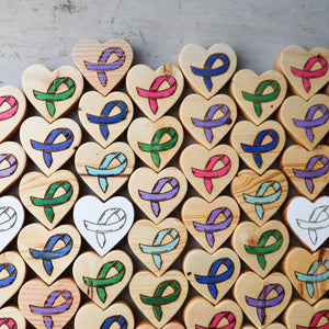 Cancer Awareness Hearts by Dennehey Design Co., Southern home decor detail photo 7