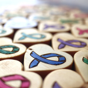 Cancer Awareness Hearts by Dennehey Design Co., Southern home decor detail photo 8