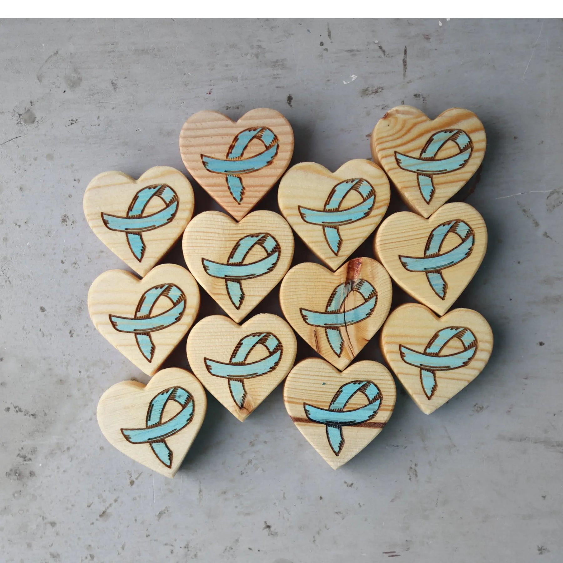 Cancer Awareness Hearts by Dennehey Design Co., Southern home decor detail photo 21
