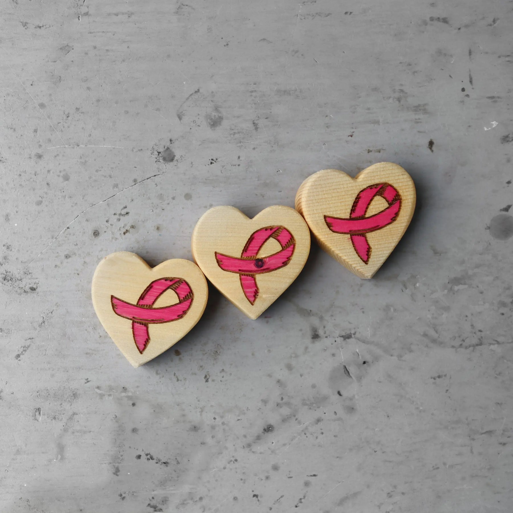 Cancer Awareness Hearts by Dennehey Design Co., Southern home decor detail photo 31