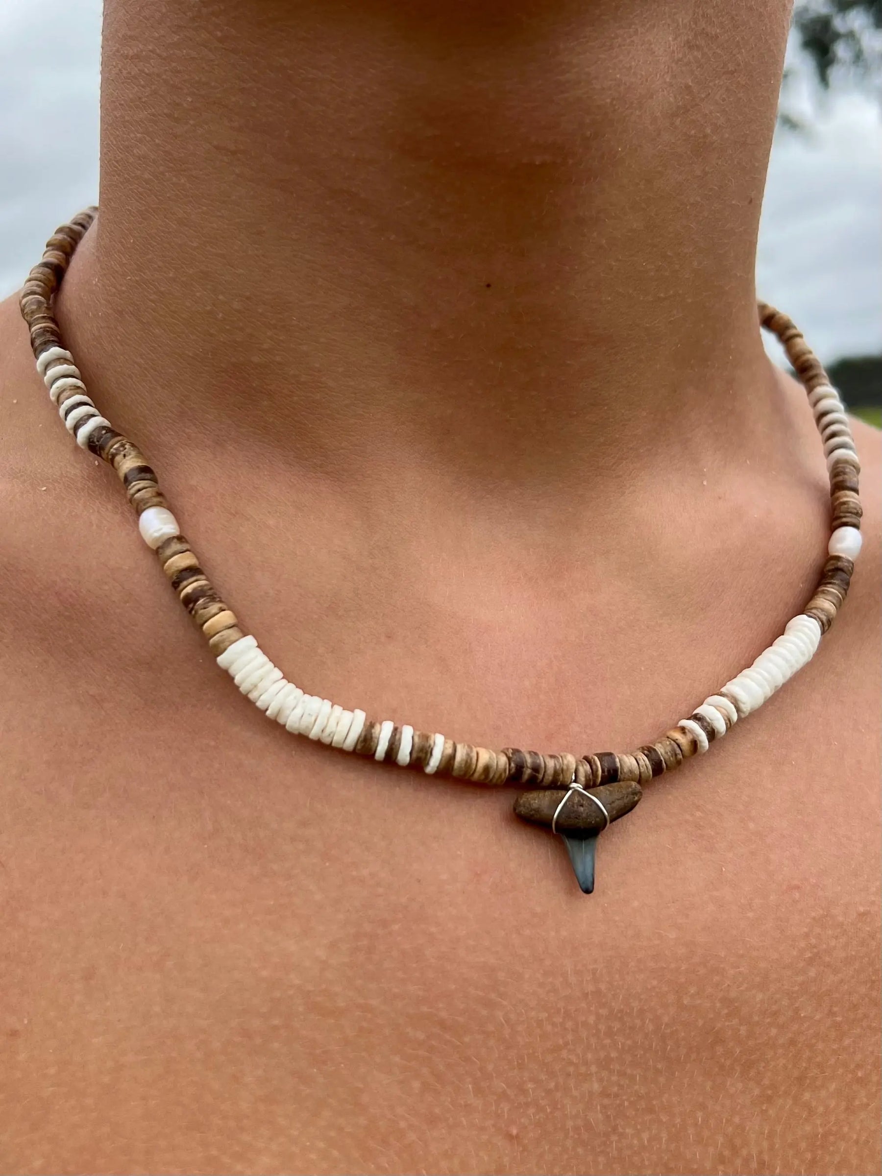 Canggu Shark Tooth Necklace by HALT, handmade jewelry main product photo