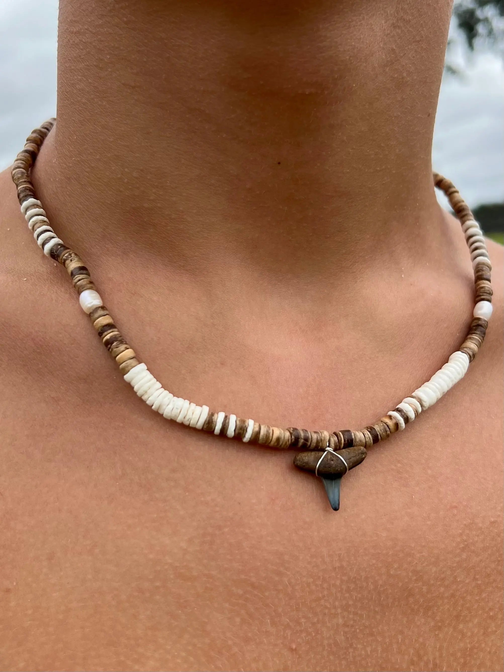 Canggu Shark Tooth Necklace by HALT, handmade jewelry main product photo