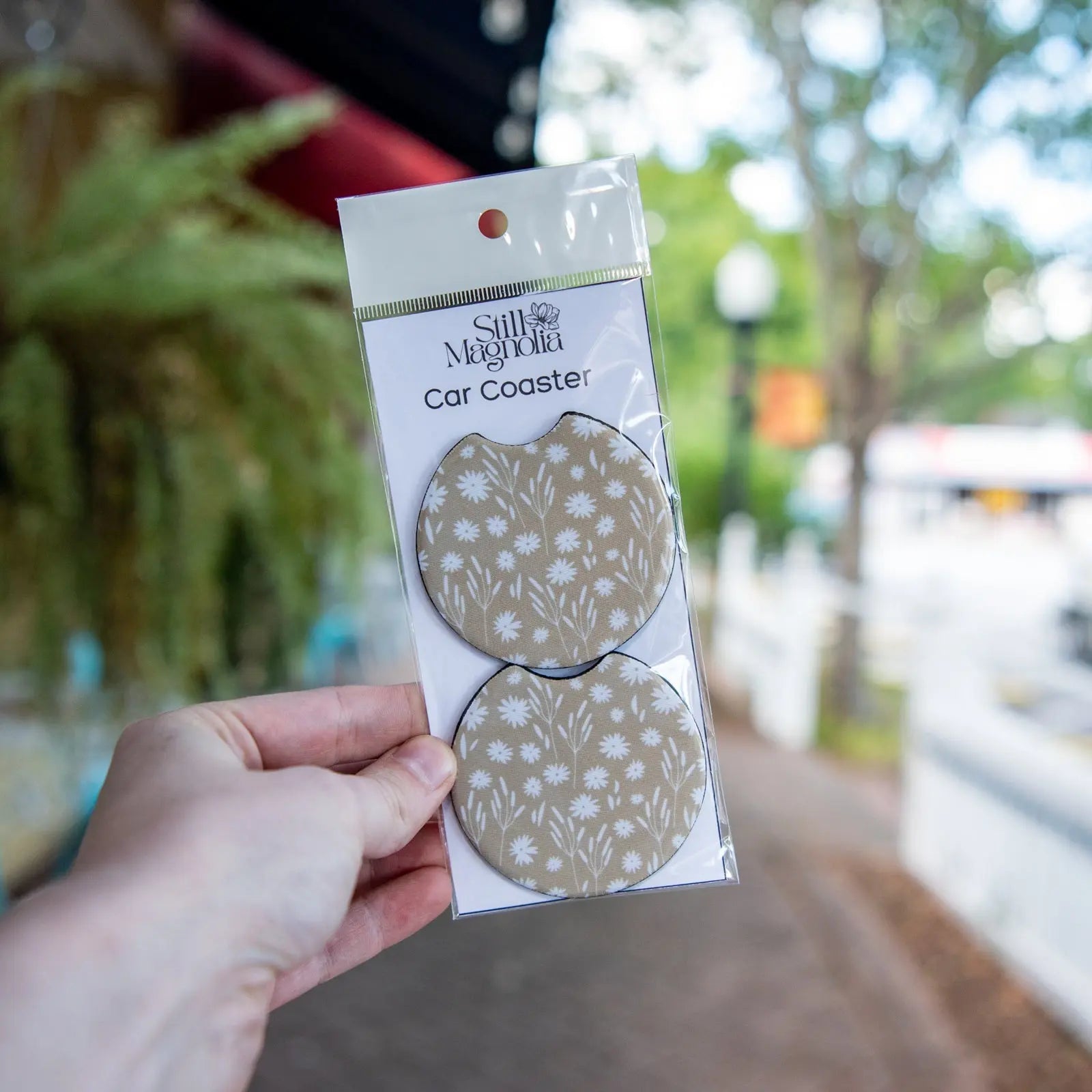 Car Coasters - Daisy Daydream Pattern by Still Magnolia, Southern home decor main product photo