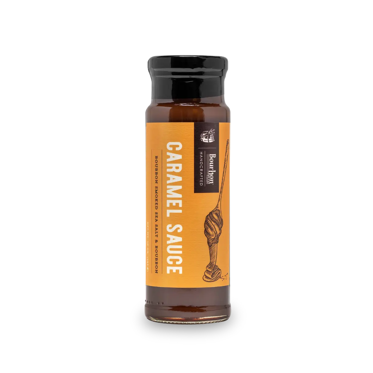 Caramel Sauce – Bourbon Smoked Sea Salt & Bourbon by Bourbon Barrel Foods, Southern food gift main product photo