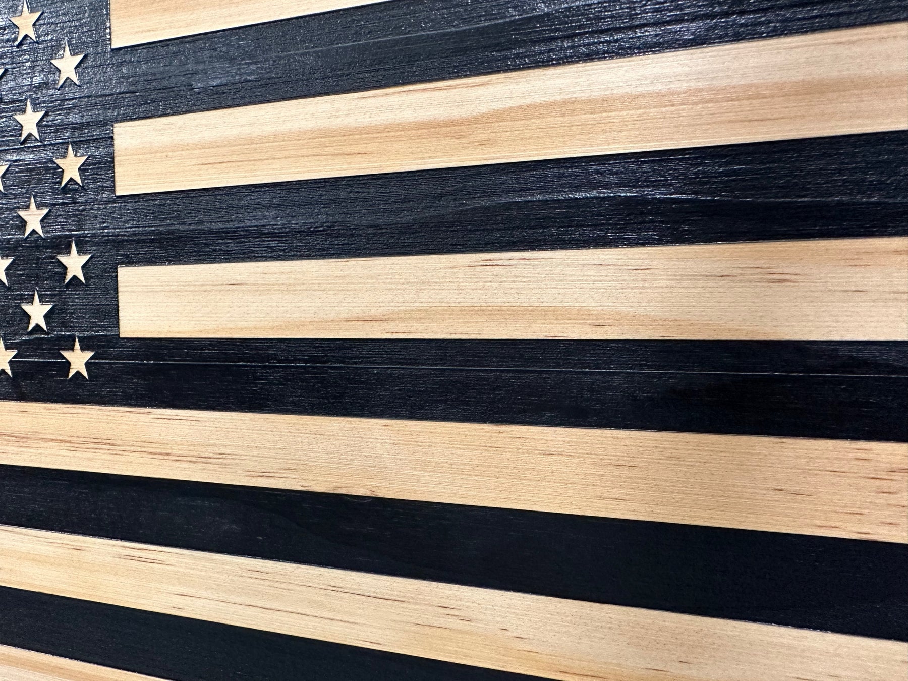 American Flag Decorative & Secure Wall-Mounted Gun Cabinet (Carbon Gray) by Bellewood Designs, Southern home decor detail photo 10