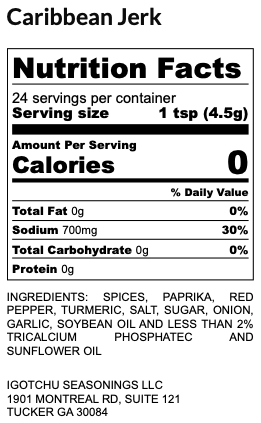 Igotchu Caribbean Jerk seasoning detail view by Igotchu Seasonings