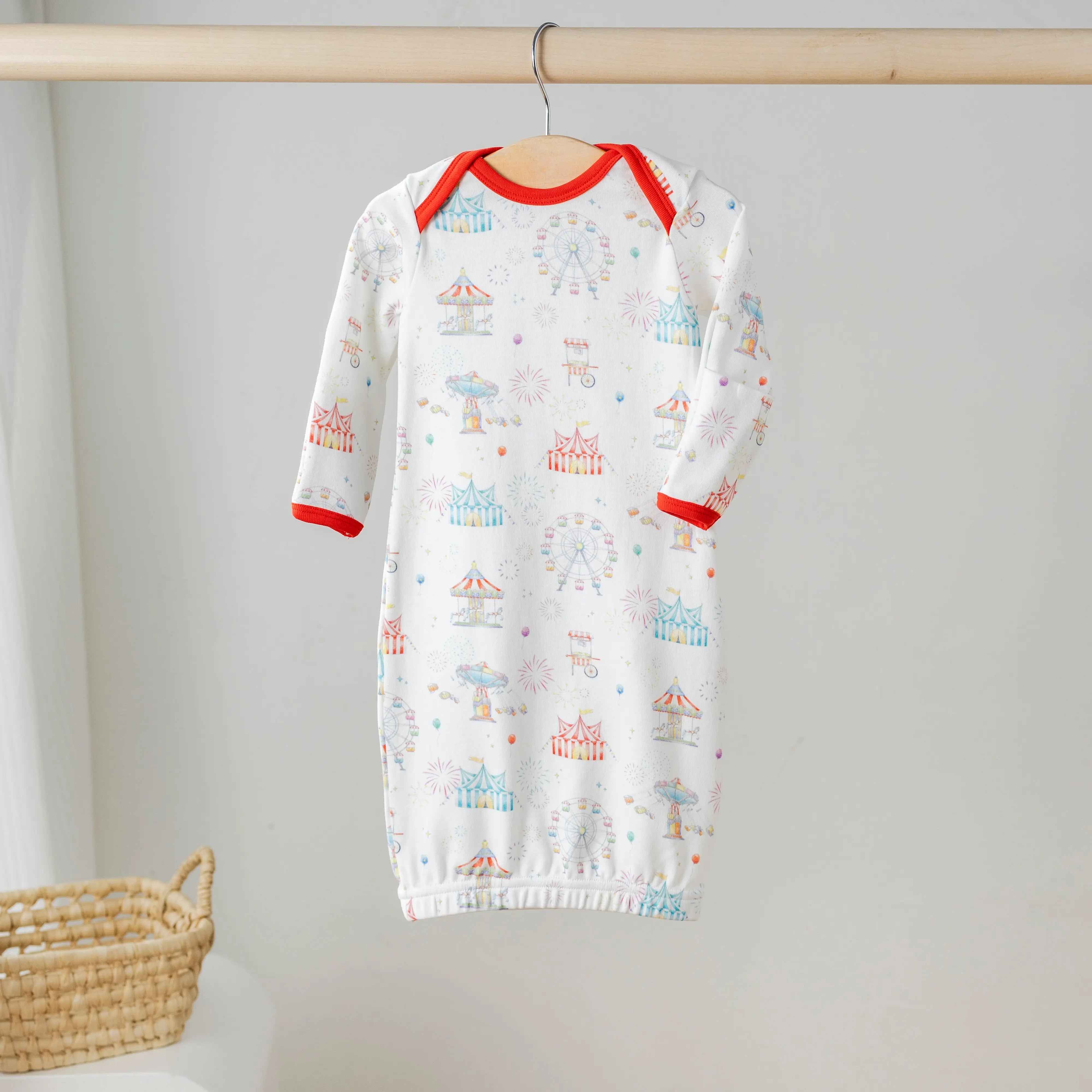 Carnival Magic Organic Cotton Pajama Set by Nola Tawk, Southern food gift detail photo 2