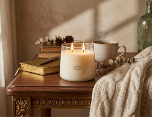 Cashmere Woods Candle by Believe Candle, scented candle detail photo 3