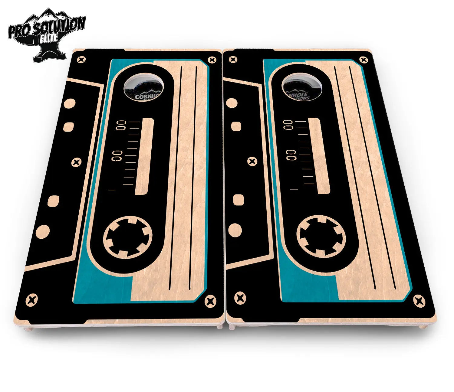 Cassette Tape Cornhole Boards - Pro Solution Elite Series by Cornhole Solutions, custom cornhole board detail photo 4