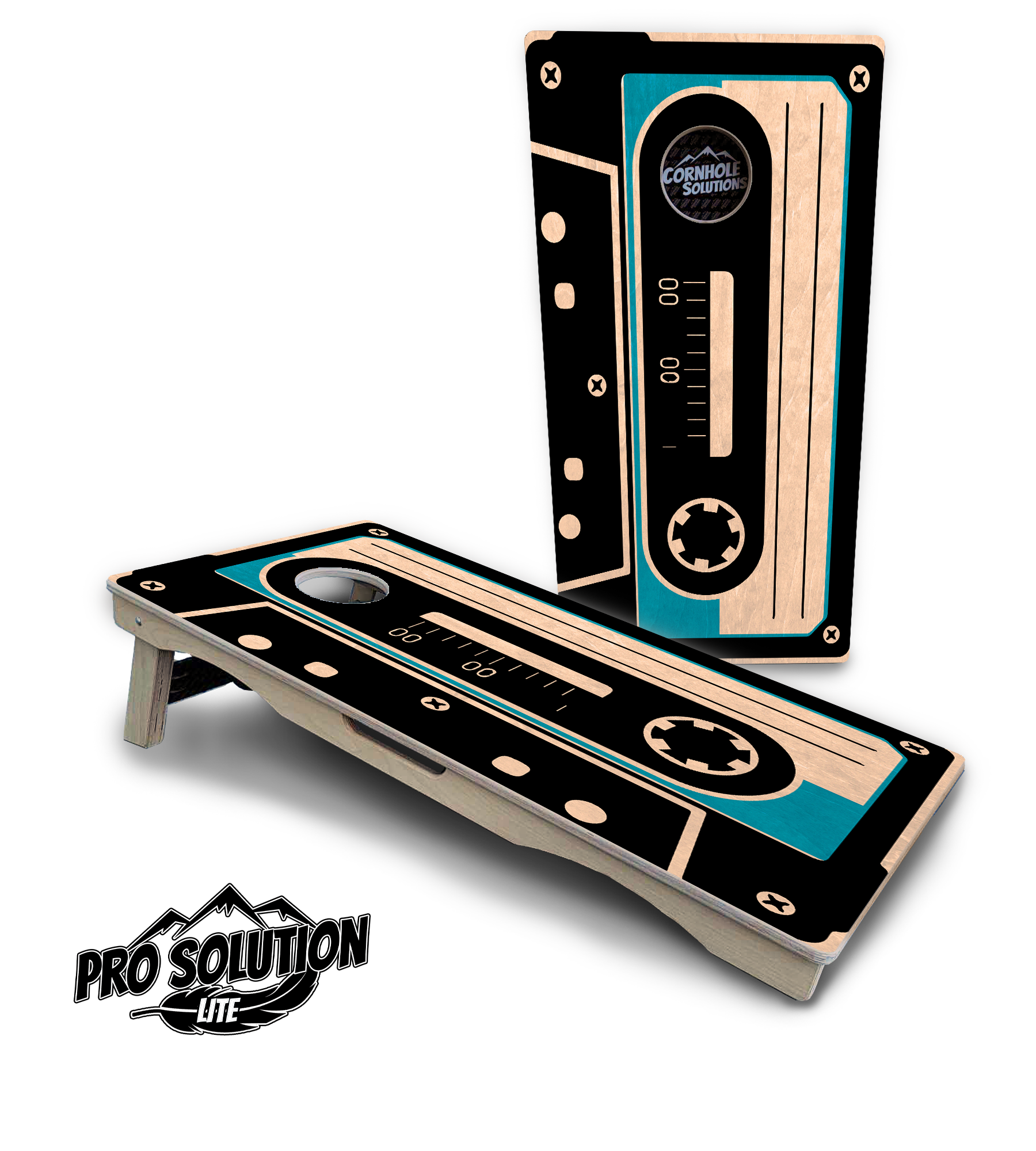 Cassette Tape Cornhole Boards - Pro Solution Lite Series by Cornhole Solutions, custom cornhole board detail photo 4