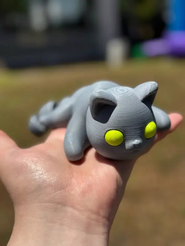 Cat 3D Printed Fidget Toy | Large Animal Sensory Toy by Mushroom Lady Co, paper gift main product photo
