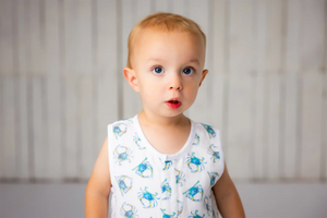 Catching Crabs Organic Muslin Shortalls by Nola Tawk, children's boutique clothing detail photo 2