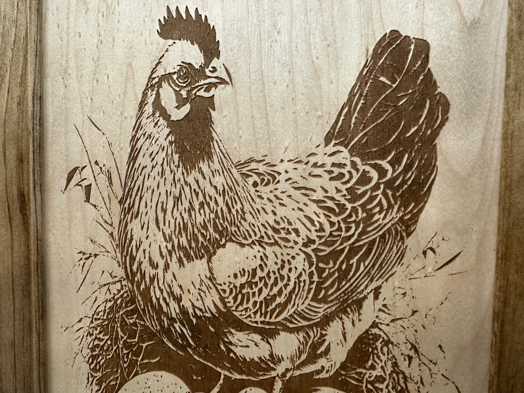 Hidden Gun Safe Chicken and Eggs Farmhouse Scene by Bellewood Designs by Bellewood Designs, Southern home decor detail photo 9