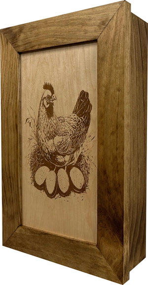 Hidden Gun Safe Chicken and Eggs Farmhouse Scene by Bellewood Designs by Bellewood Designs, Southern home decor detail photo 8