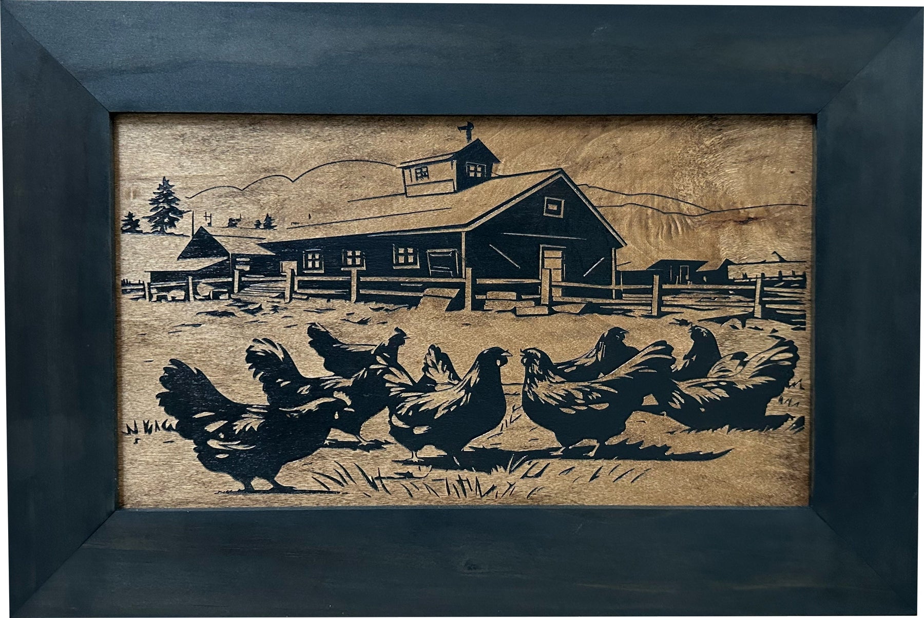 Chicken Farm Hidden Gun Safe - Handcrafted Gun Concealment Decor - Hidden Gun Shelf with Magnetic Lock for Quick Access - Hidden Wall Safe for Secure by Bellewood Designs