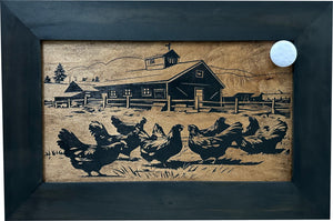 Chicken Farm Hidden Gun Safe - Handcrafted Gun Concealment Decor - Hidden Gun Shelf with Magnetic Lock for Quick Access - Hidden Wall Safe for Secure by Bellewood Designs