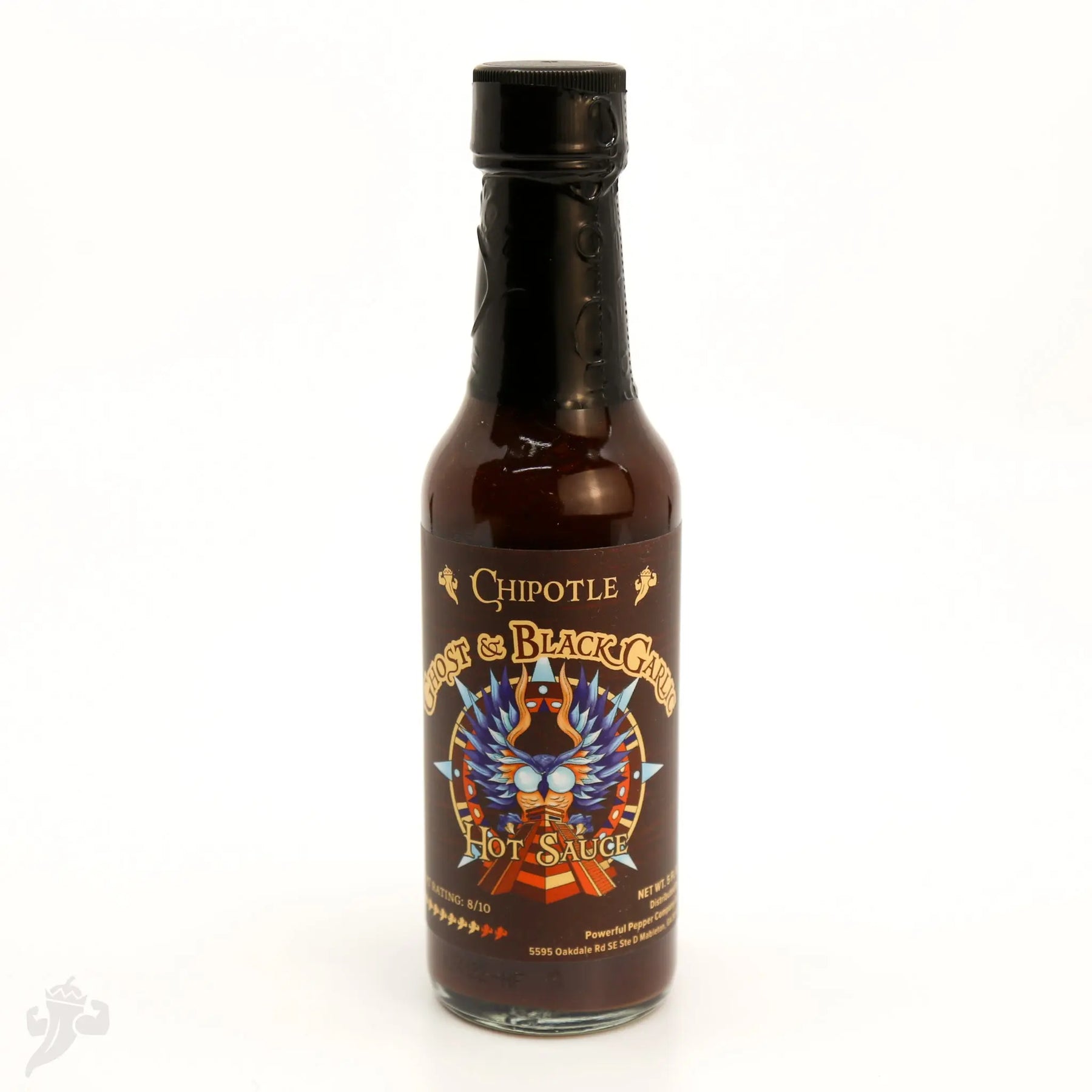 Chipotle Ghost & Black Garlic Hot Sauce by Powerful Pepper Company, Southern food gift main product photo