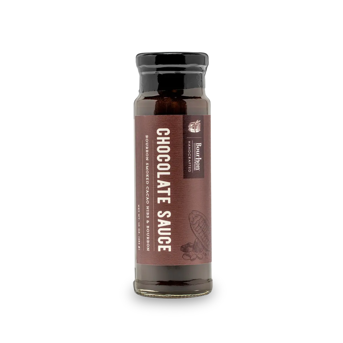 Chocolate Sauce – Bourbon Smoked Cacao Nibs & Bourbon by Bourbon Barrel Foods, Southern food gift main product photo