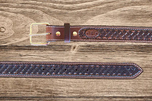 Chocolate Waffle Belt by Texas Saddlery, Southern food gift detail photo 2
