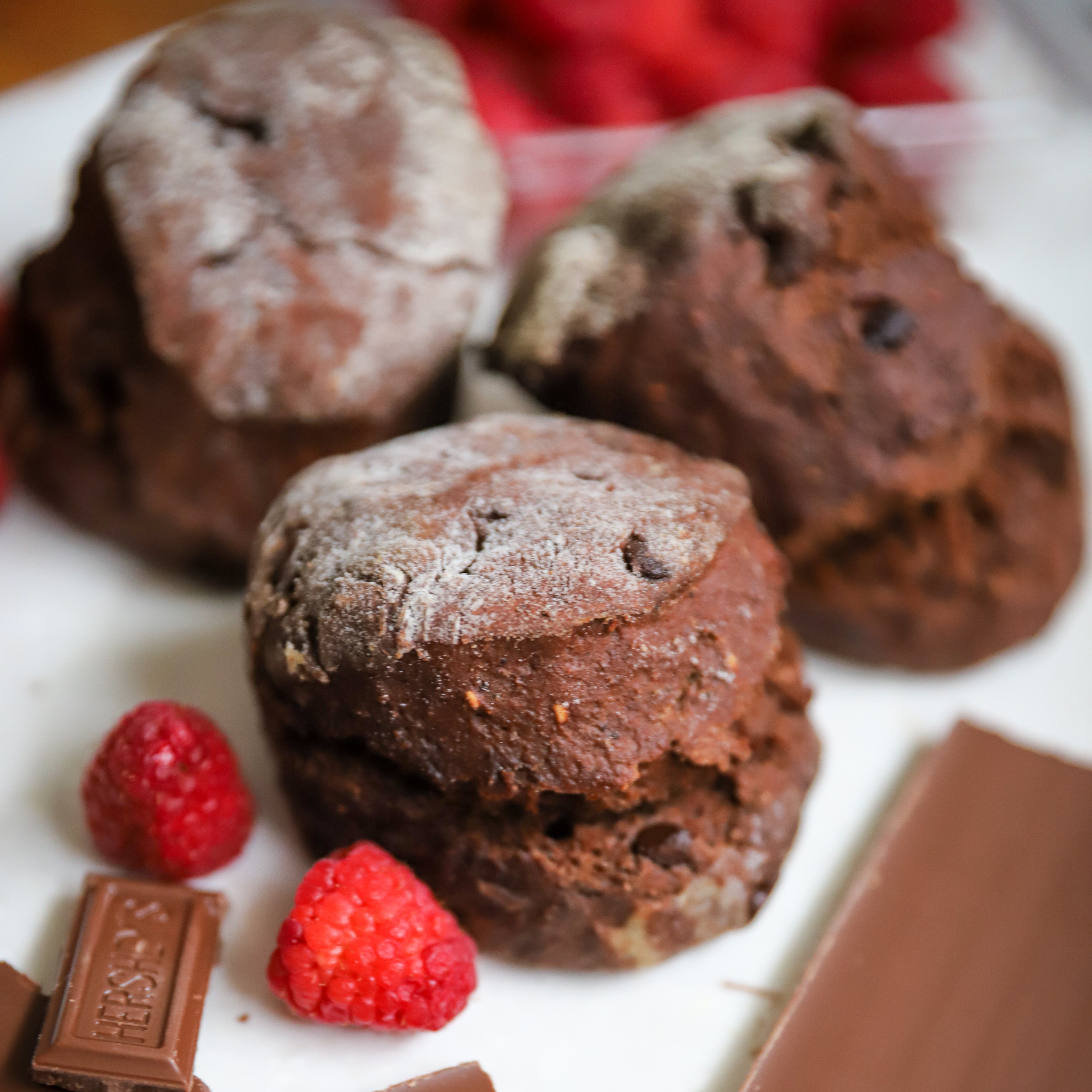 Chocolate Raspberry Buttermilk Scones by Two and a Half Irishmen - Traditional Irish Baking