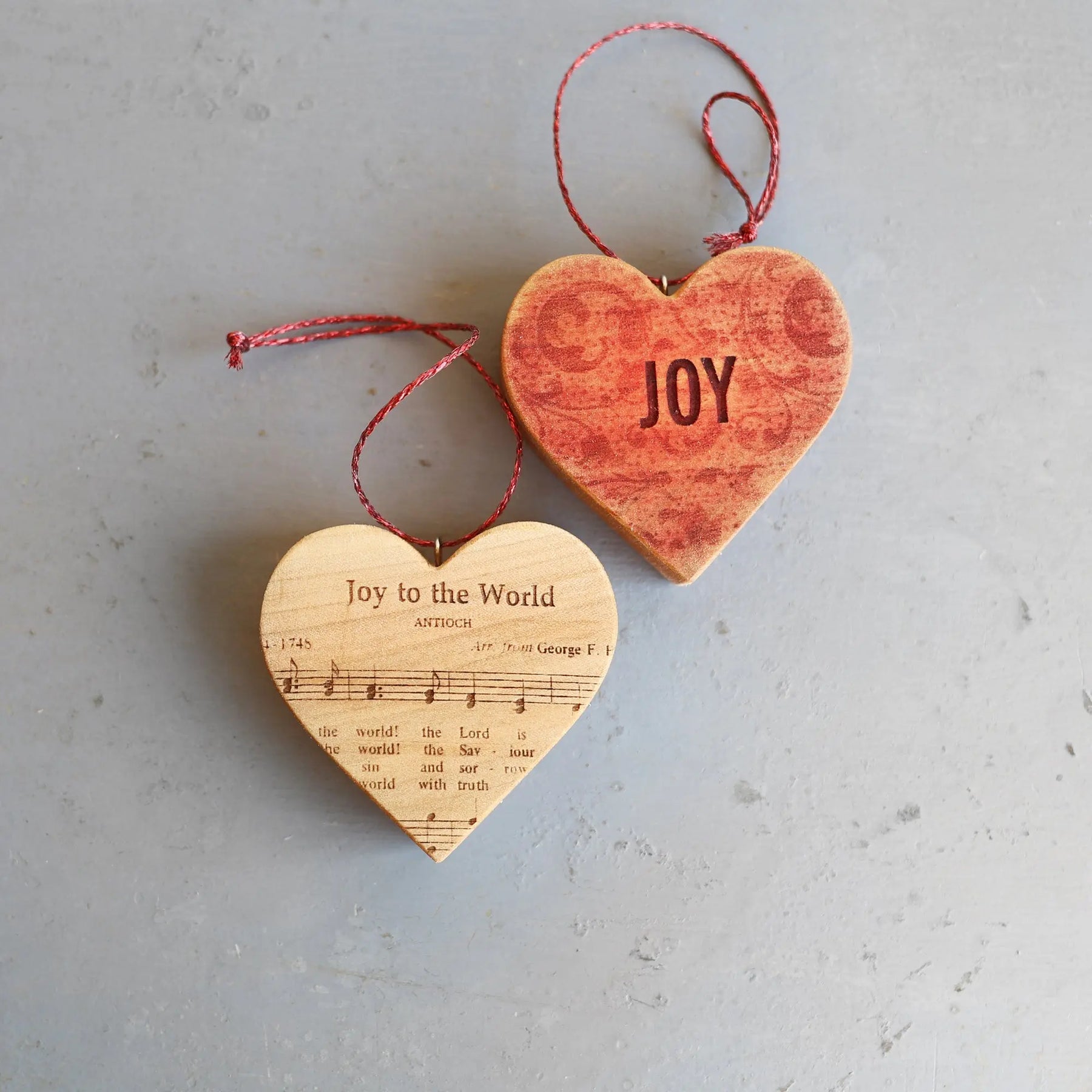 Christmas Carol Heart Ornaments by Dennehey Design Co., Southern home decor detail photo 7