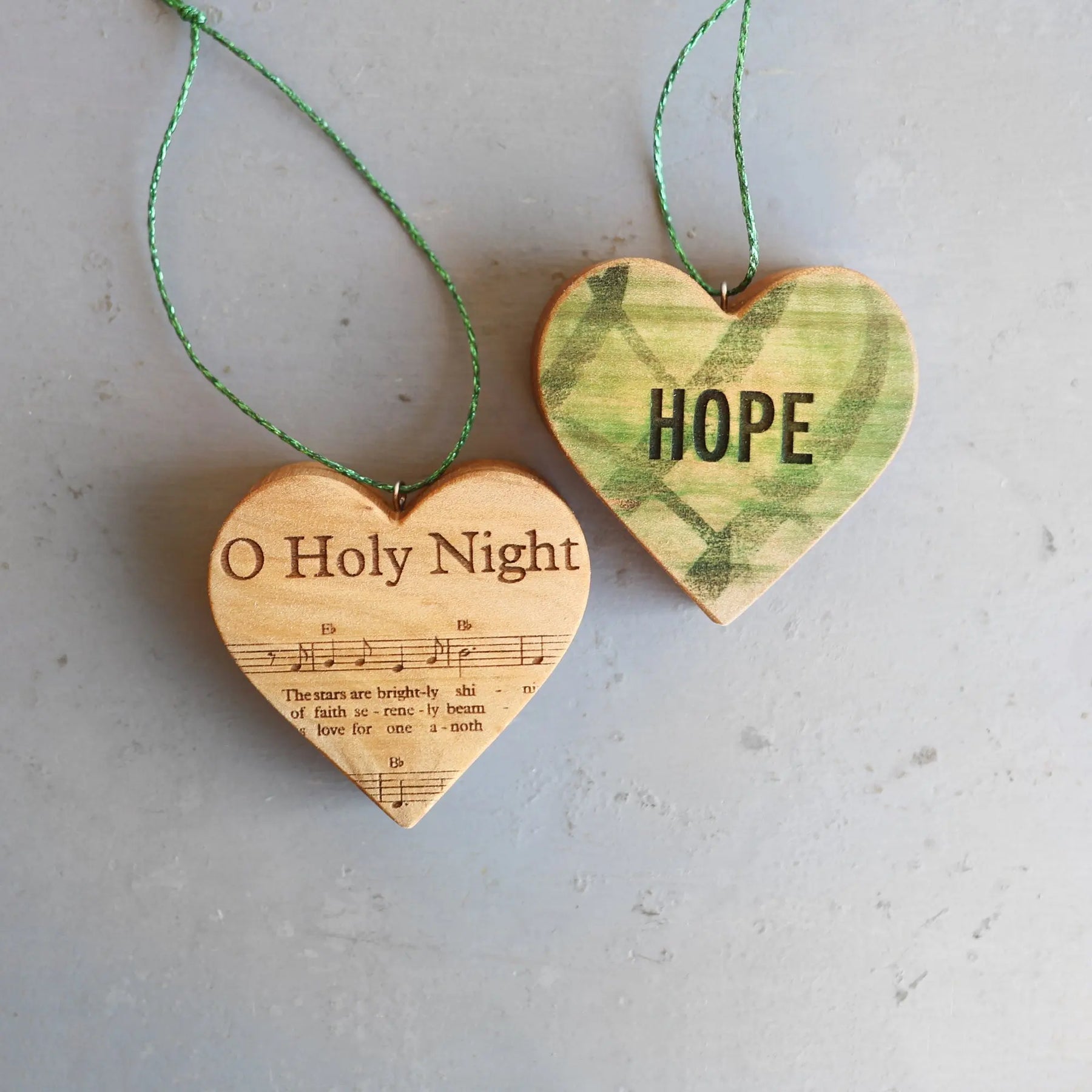 Christmas Carol Heart Ornaments by Dennehey Design Co., Southern home decor detail photo 8