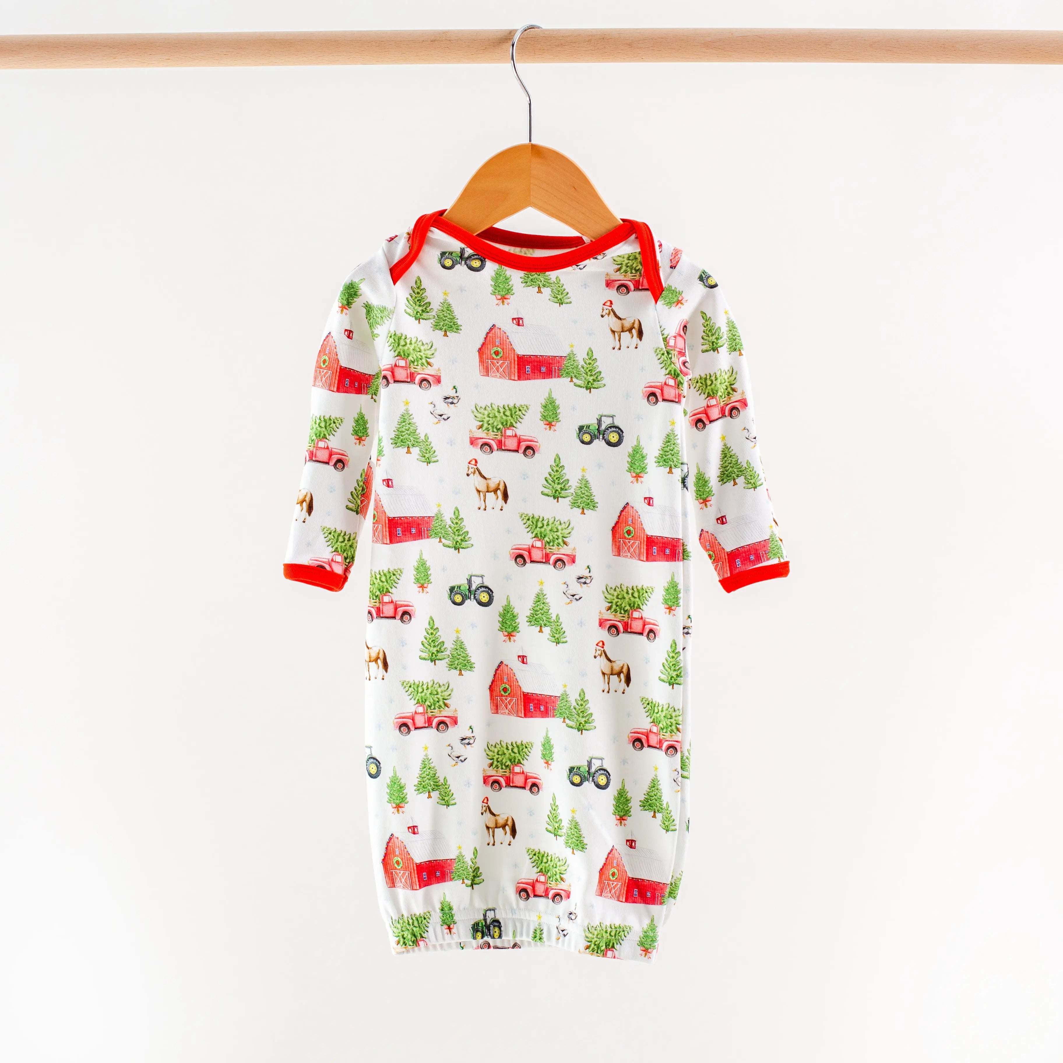 Christmas Tree Farm Organic Cotton Kids Pajamas by Nola Tawk, Southern food gift detail photo 2