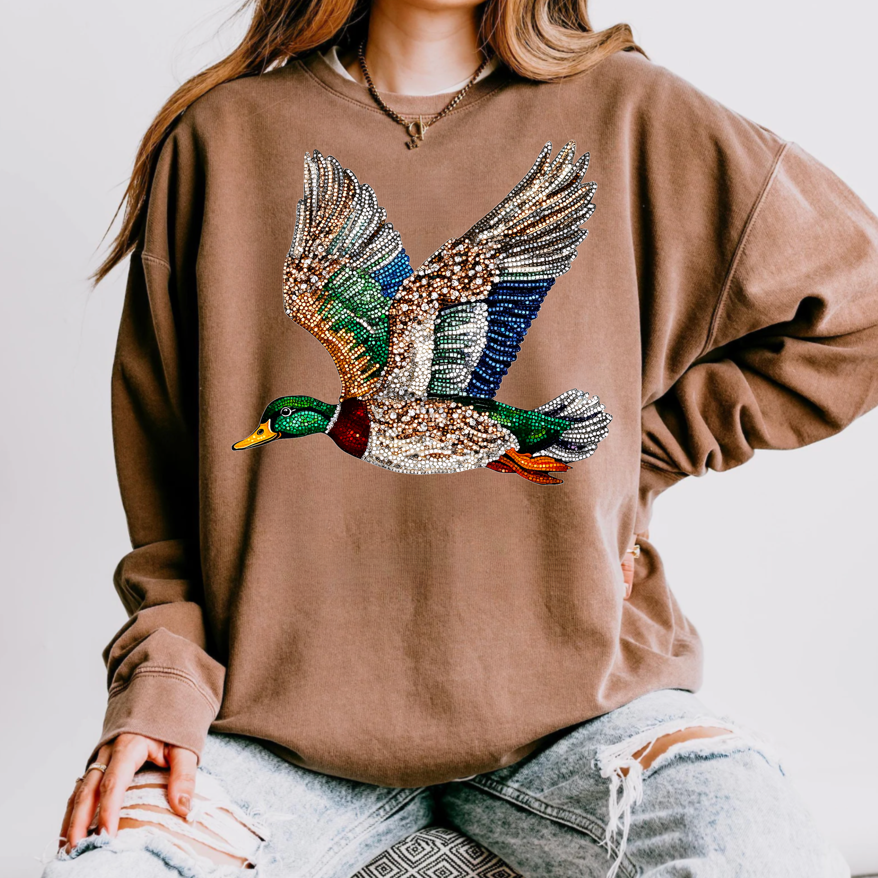 Rhinestone Mallard Comfort Colors T-Shirt