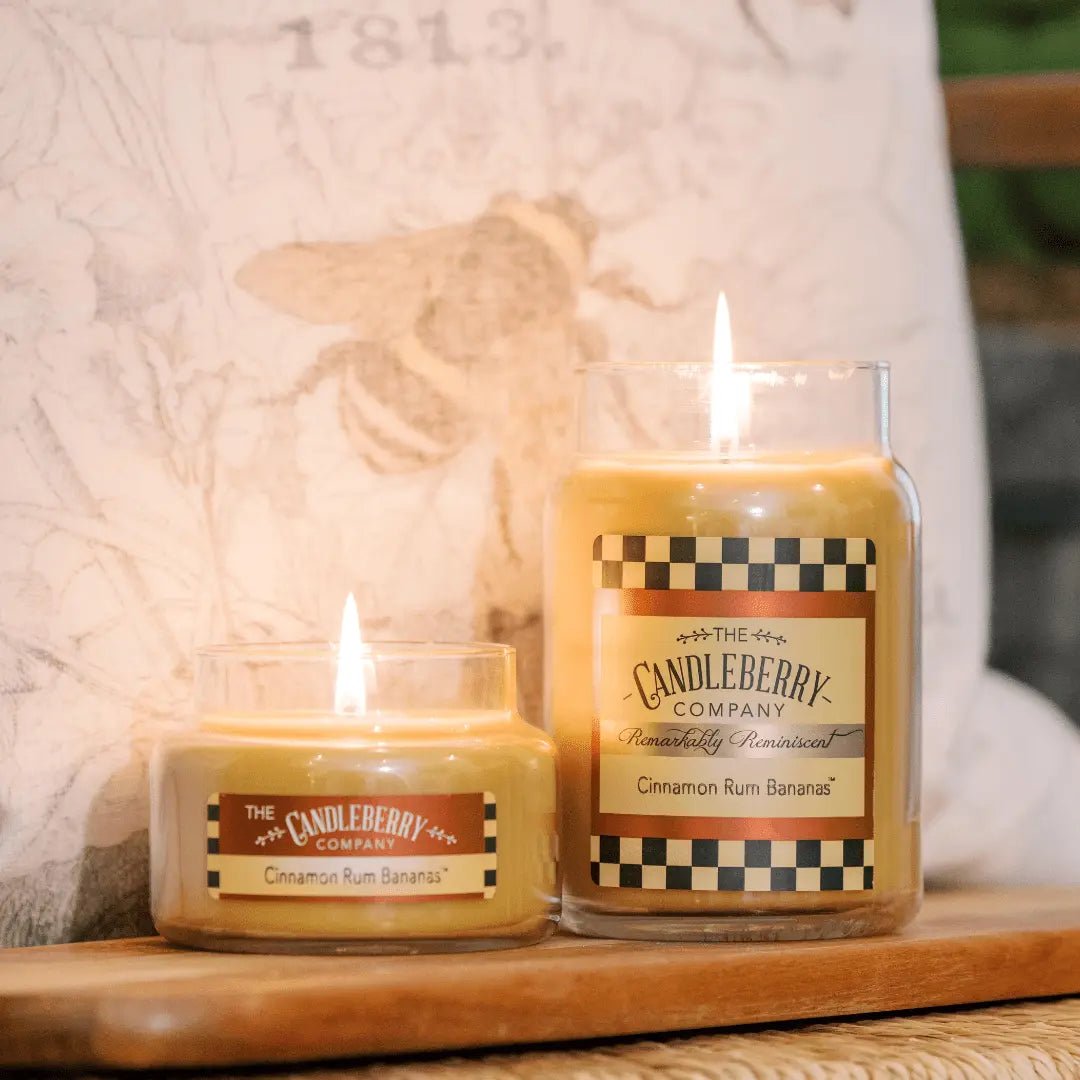 Cinnamon Rum Bananas™, Large Jar Candle (Collective) by The Candleberry® Candle Company, scented candle detail photo 2