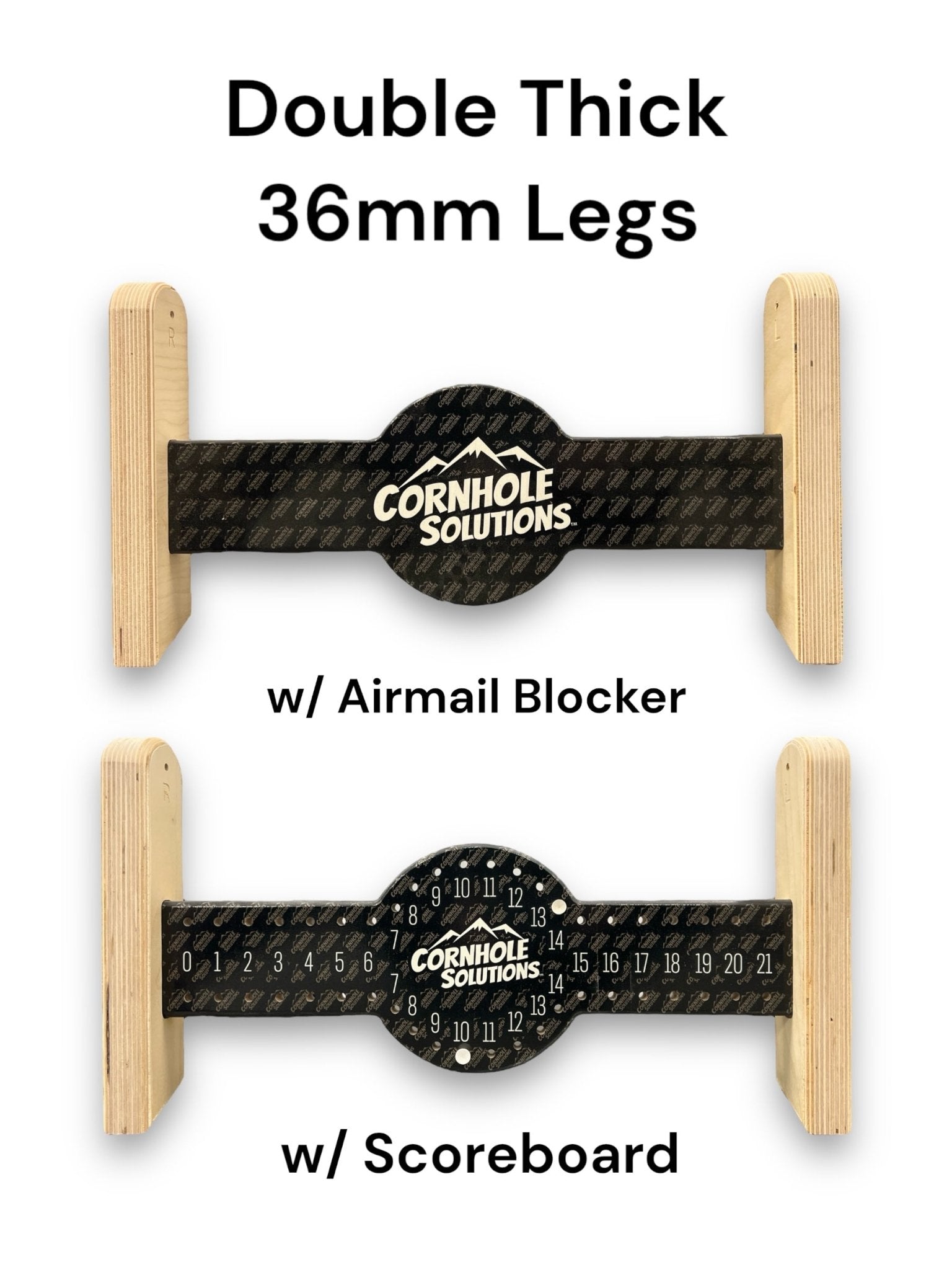 Orange & Black Triangle Cornhole Boards - Pro Solution Lite Series