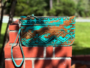 Classic Leather Clutch with Inside Pocket by Kw Leatherworks, handmade leather goods detail photo 2