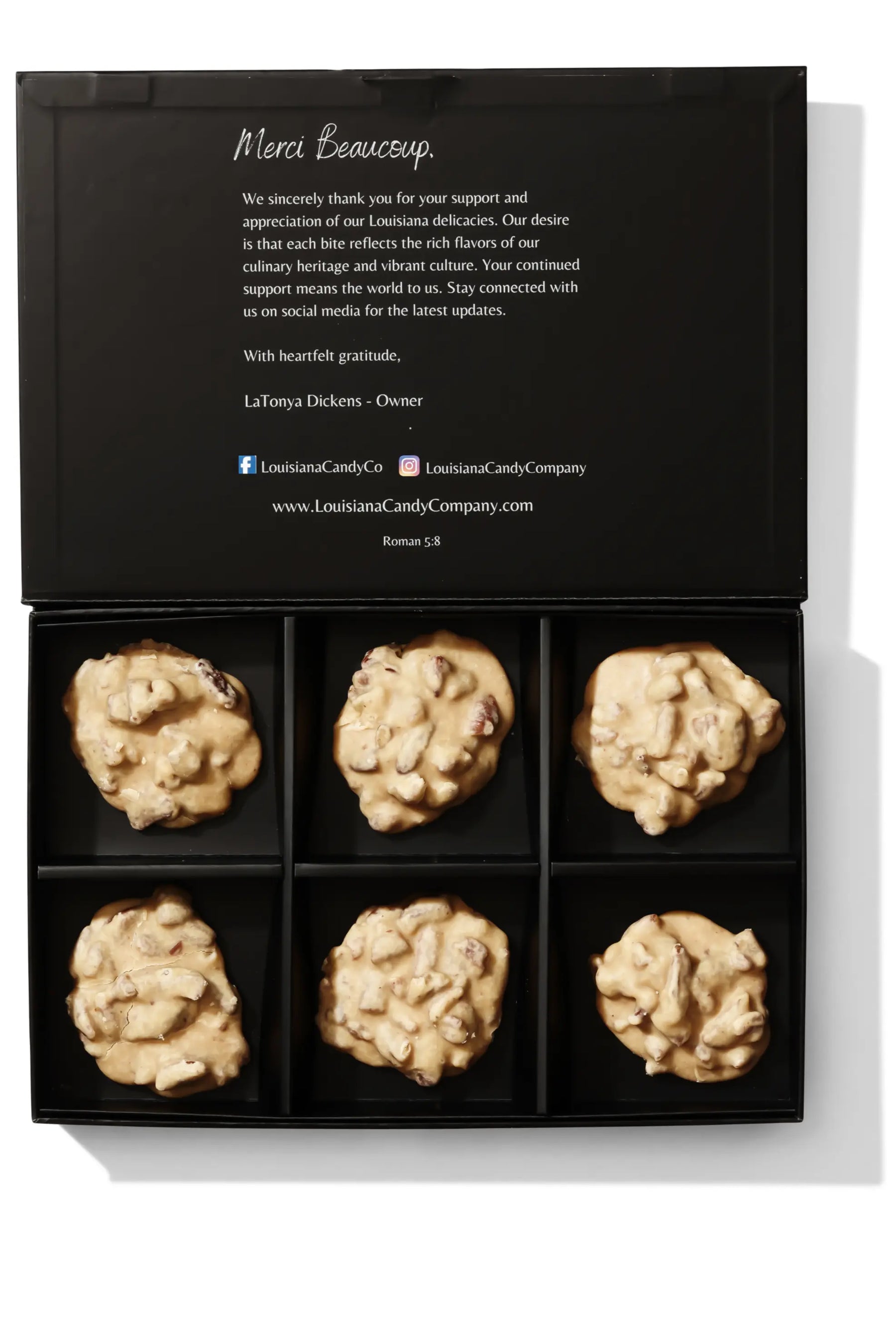 Classic Pecan Praline - 6 Count by Louisiana Candy Company, Southern food gift main product photo