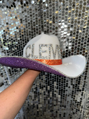 Clemson Hat by Rhinestone Cowgirl, Southern lifestyle apparel detail photo 5