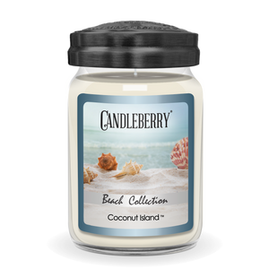 Beach Collection - Coconut Island™, Large Jar Candle (Collective) by The Candleberry® Candle Company, scented candle main product photo