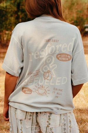 Coffee & Jesus Mock Tee by Southern Bliss Company, Southern food gift detail photo 5
